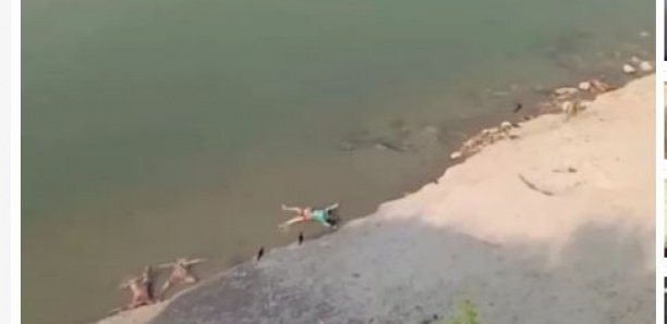 Inde: Un filet de pêche pour récupérer des corps de victimes du covid