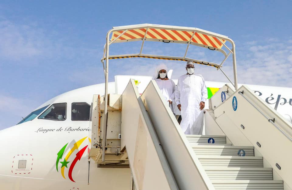 Mauritanie : Les images de l’arrivée de Macky et Marième Faye Sall à Nouakchott (10 Photos)