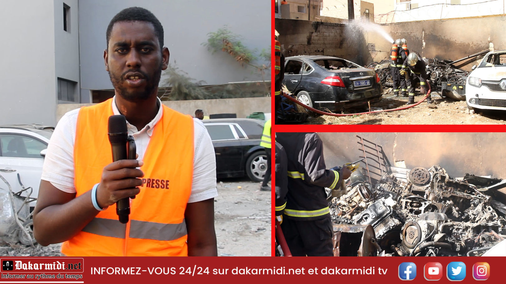 URGENT : Incendie à EMG automobile, regardez les dégâts